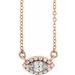 French-Set Halo-Style Necklace or Center
