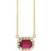 French-Set Halo-Style Necklace or Center