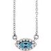 French-Set Halo-Style Necklace or Center