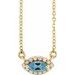 French-Set Halo-Style Necklace or Center