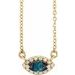 French-Set Halo-Style Necklace or Center