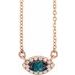 French-Set Halo-Style Necklace or Center