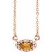 French-Set Halo-Style Necklace or Center