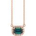 French-Set Halo-Style Necklace or Center