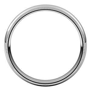 Double Milgrain Comfort-Fit Half Round Band