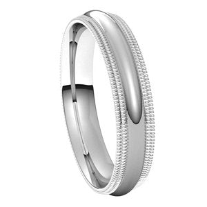 Double Milgrain Comfort-Fit Half Round Band