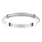 Stepped-Edge Half Round Band