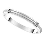 Stepped-Edge Half Round Band