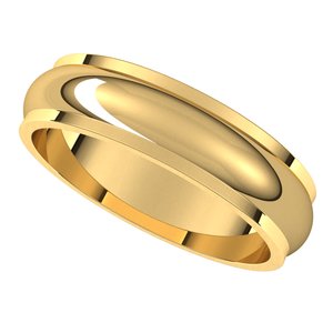 Stepped-Edge Half Round Band