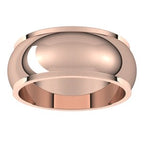 Stepped-Edge Half Round Band