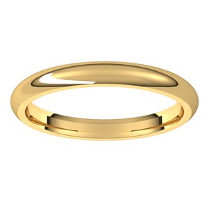 Comfort-Fit Half Round Band