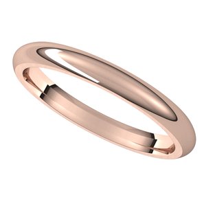 Comfort-Fit Half Round Band