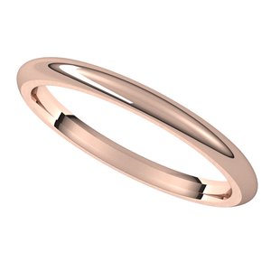 Comfort-Fit Half Round Band