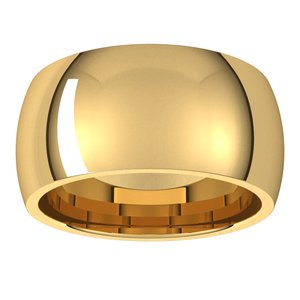 Comfort-Fit Half Round Band