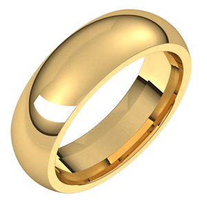 Comfort-Fit Half Round Band