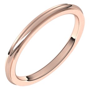 Stepped-Edge Comfort-Fit Half Round Band