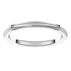 Stepped-Edge Comfort-Fit Half Round Band