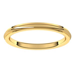Stepped-Edge Comfort-Fit Half Round Band