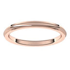 Stepped-Edge Comfort-Fit Half Round Band