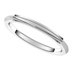 Stepped-Edge Comfort-Fit Half Round Band