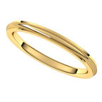 Stepped-Edge Comfort-Fit Half Round Band