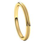 Stepped-Edge Comfort-Fit Half Round Band