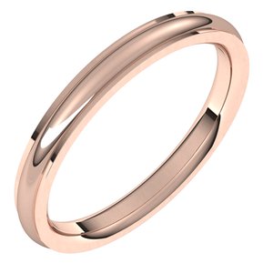 Stepped-Edge Comfort-Fit Half Round Band