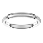Stepped-Edge Comfort-Fit Half Round Band