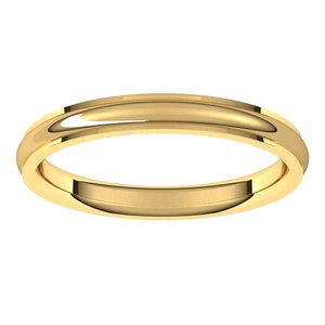 Stepped-Edge Comfort-Fit Half Round Band