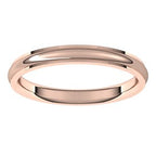 Stepped-Edge Comfort-Fit Half Round Band
