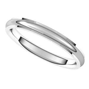 Stepped-Edge Comfort-Fit Half Round Band