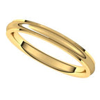 Stepped-Edge Comfort-Fit Half Round Band