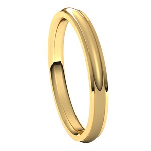 Stepped-Edge Comfort-Fit Half Round Band