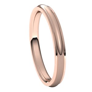 Stepped-Edge Comfort-Fit Half Round Band