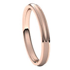 Stepped-Edge Comfort-Fit Half Round Band