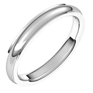 Stepped-Edge Comfort-Fit Half Round Band