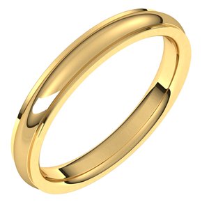 Stepped-Edge Comfort-Fit Half Round Band