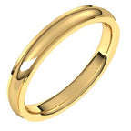 Stepped-Edge Comfort-Fit Half Round Band