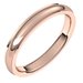Stepped-Edge Comfort-Fit Half Round Band