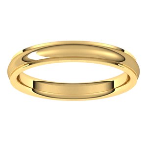 Stepped-Edge Comfort-Fit Half Round Band