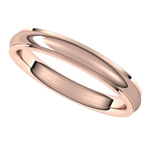 Stepped-Edge Comfort-Fit Half Round Band