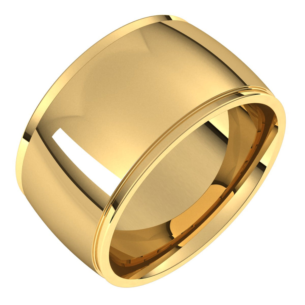 Stepped-Edge Comfort-Fit Half Round Band