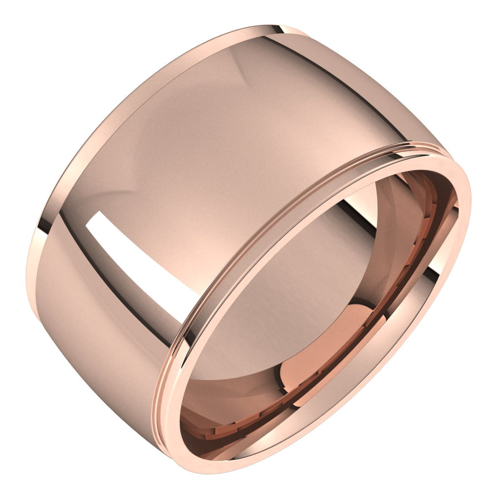 Stepped-Edge Comfort-Fit Half Round Band