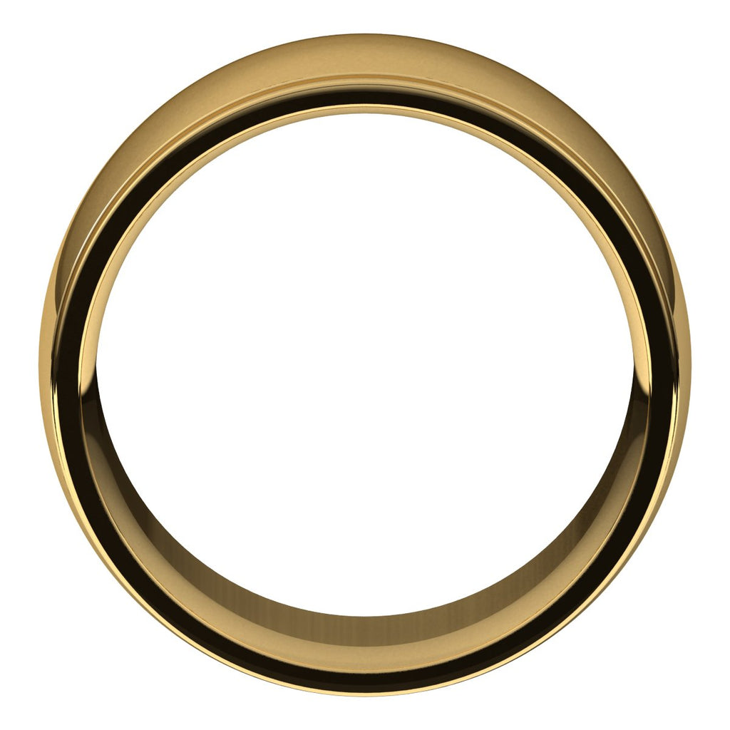 Stepped-Edge Comfort-Fit Half Round Band