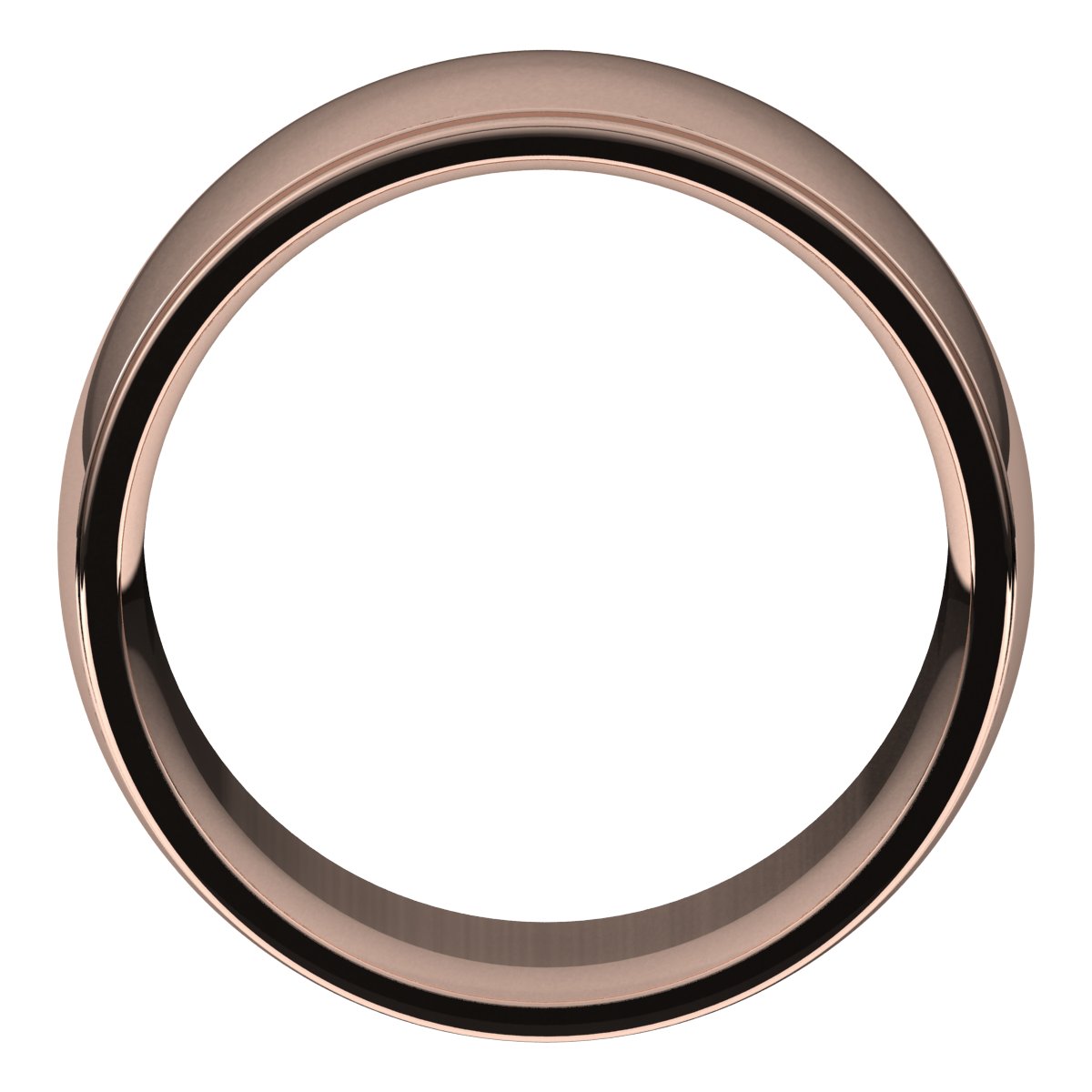Stepped-Edge Comfort-Fit Half Round Band