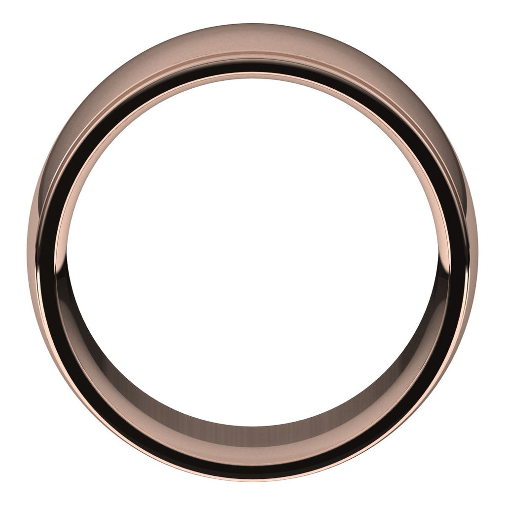 Stepped-Edge Comfort-Fit Half Round Band
