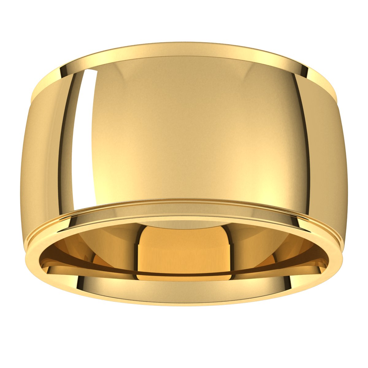 Stepped-Edge Comfort-Fit Half Round Band