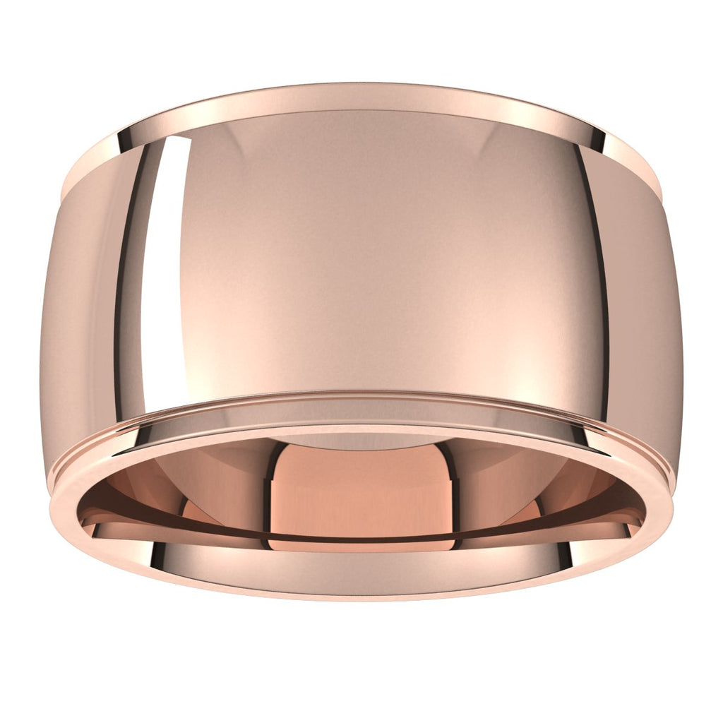 Stepped-Edge Comfort-Fit Half Round Band