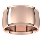 Stepped-Edge Comfort-Fit Half Round Band
