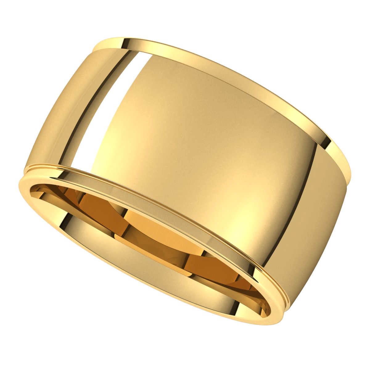 Stepped-Edge Comfort-Fit Half Round Band